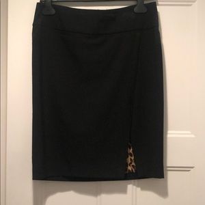 Pencil skirt with front slit